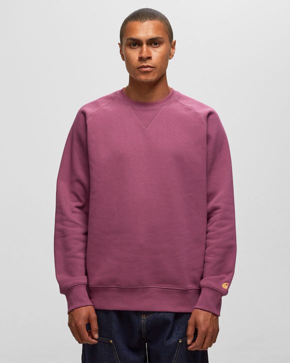 Carhartt WIP Chase Sweat Purple - PUNCH / GOLD