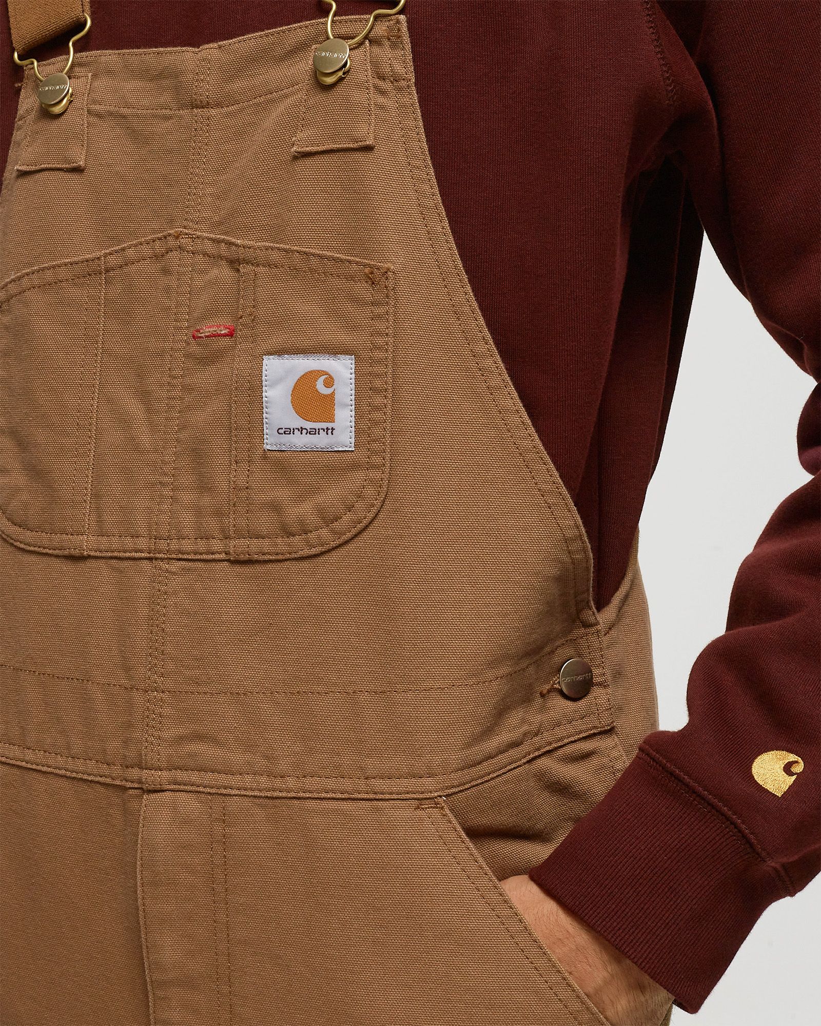 Carhartt BIB OVERALL 30 X 32 ブラウン Carhartt Bib Overalls Carhartt Brown 102776 – WORK N WEAR