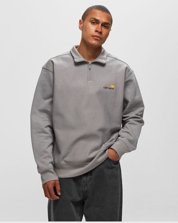 Carhartt WIP Half Zip American Script Sweat Grey | BSTN Store