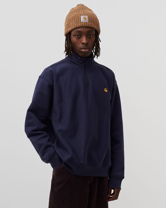 Carhartt wip american online script half zip sweatshir