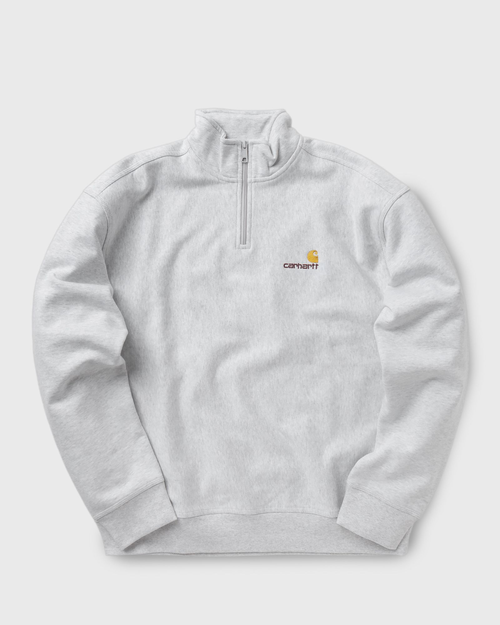 Carhartt WIP Half Zip American Script Sweatshirt Grey | BSTN