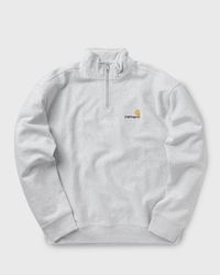 スウェット・トレーナー Carhartt WIP Half Zip American Script Sweatshirt Ash Heather Carhartt WIP Half Zip American Script Sweatshirt Grey | BSTN