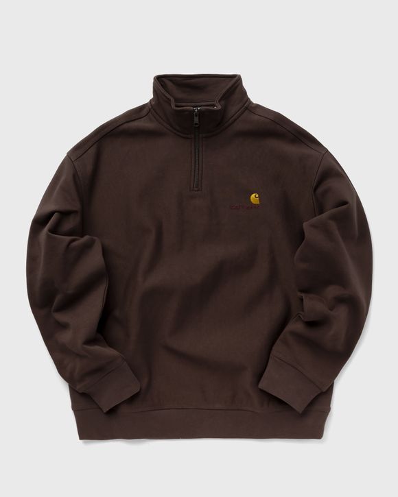 Sudadera Carhartt Wip Half Zip American Script marrón ho