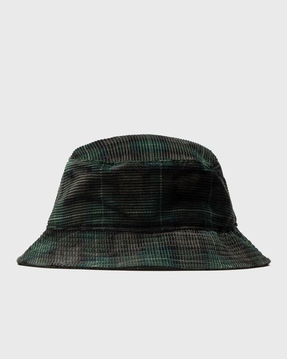 Carhartt WIP Cord Bucket Hat Green - BRECK CHECK PRINT, GROVE