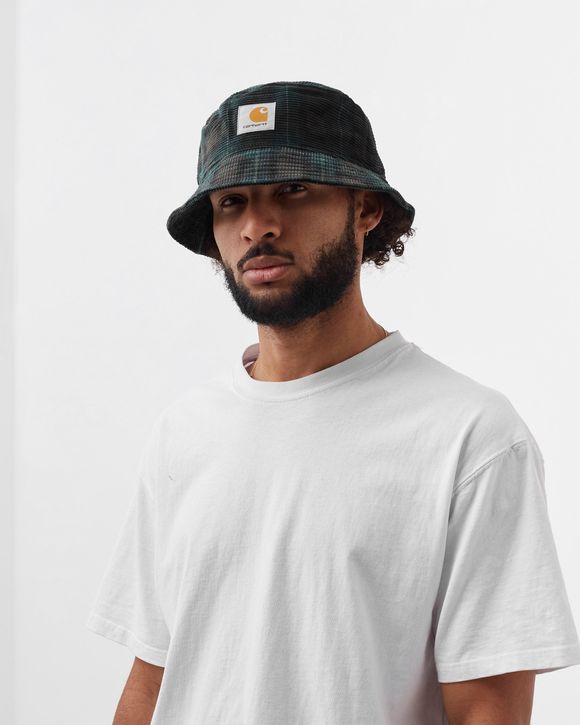 Carhartt WIP Cord Bucket Hat Green - BRECK CHECK PRINT, GROVE