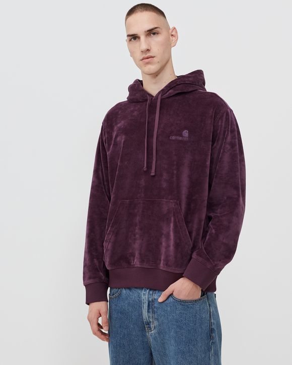 Carhartt WIP Hooded United Script Sweat Purple BSTN Store