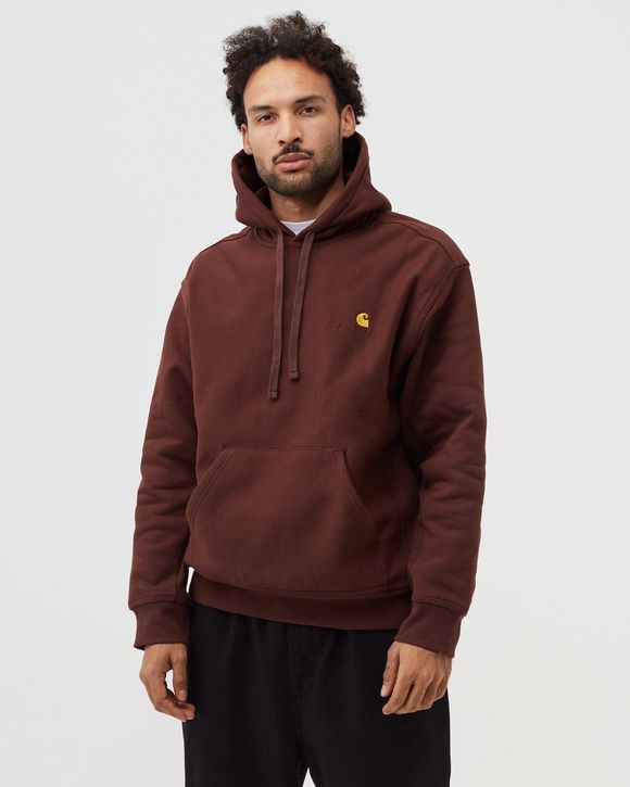 Carhartt WIP Hooded American Script Sweat Brown ALE