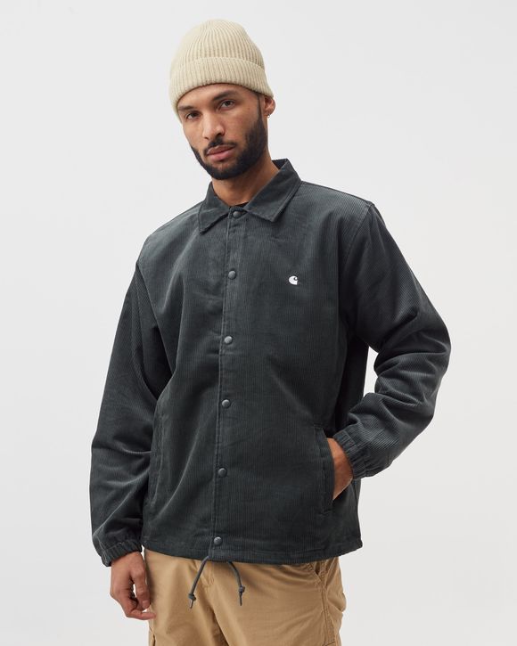 Carhartt WIP Corduroy Coach Jacket Green - HEMLOCK GREEN / WAX