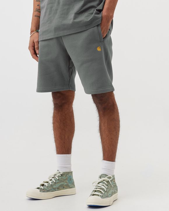 Carhartt WIP Chase Sweat Short Green THYME GOLD