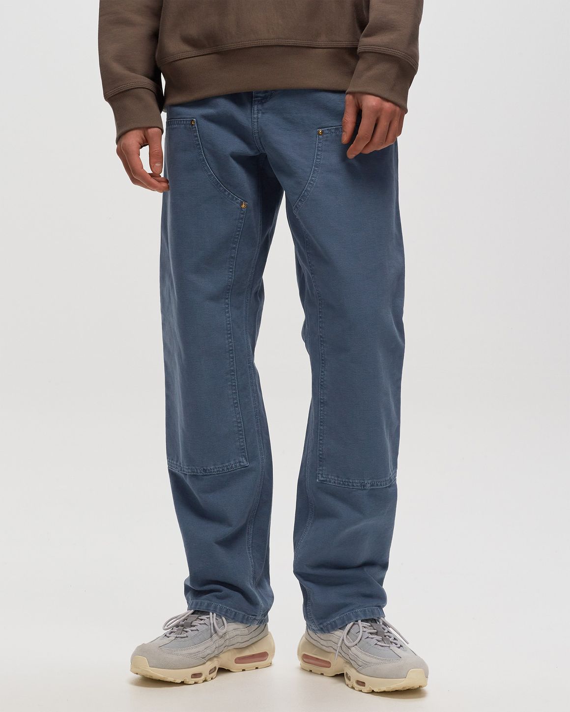 double knee Carhartt パンツ wip blue denim double knee Carhartt パンツ wip blue denim