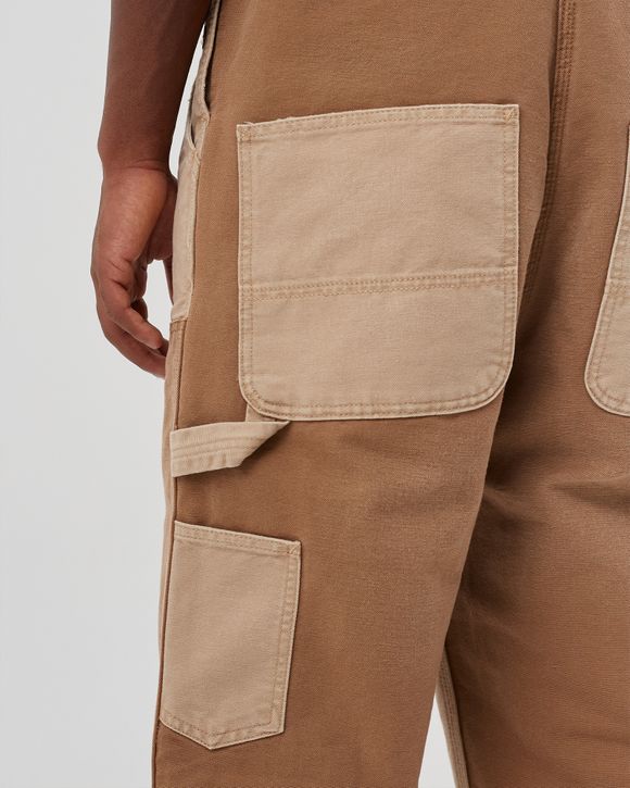 Carhartt WIP Double Knee Bib Overall Brown - Dusty H Brown / Hamilton Brown