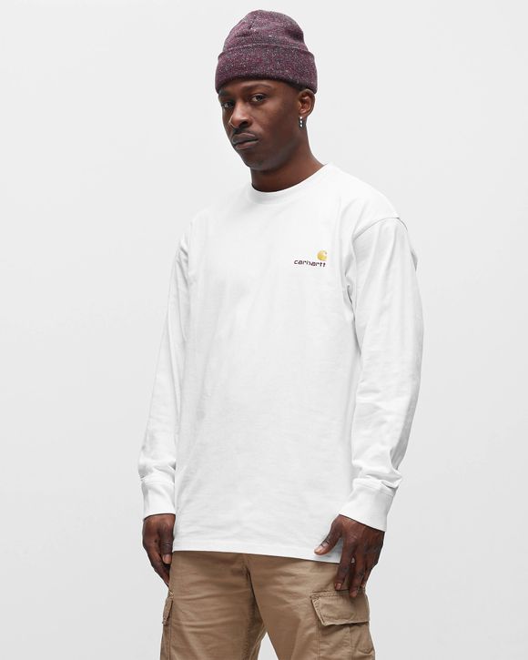 Carhartt WIP L/S American Script T-Shirt White - WHITE