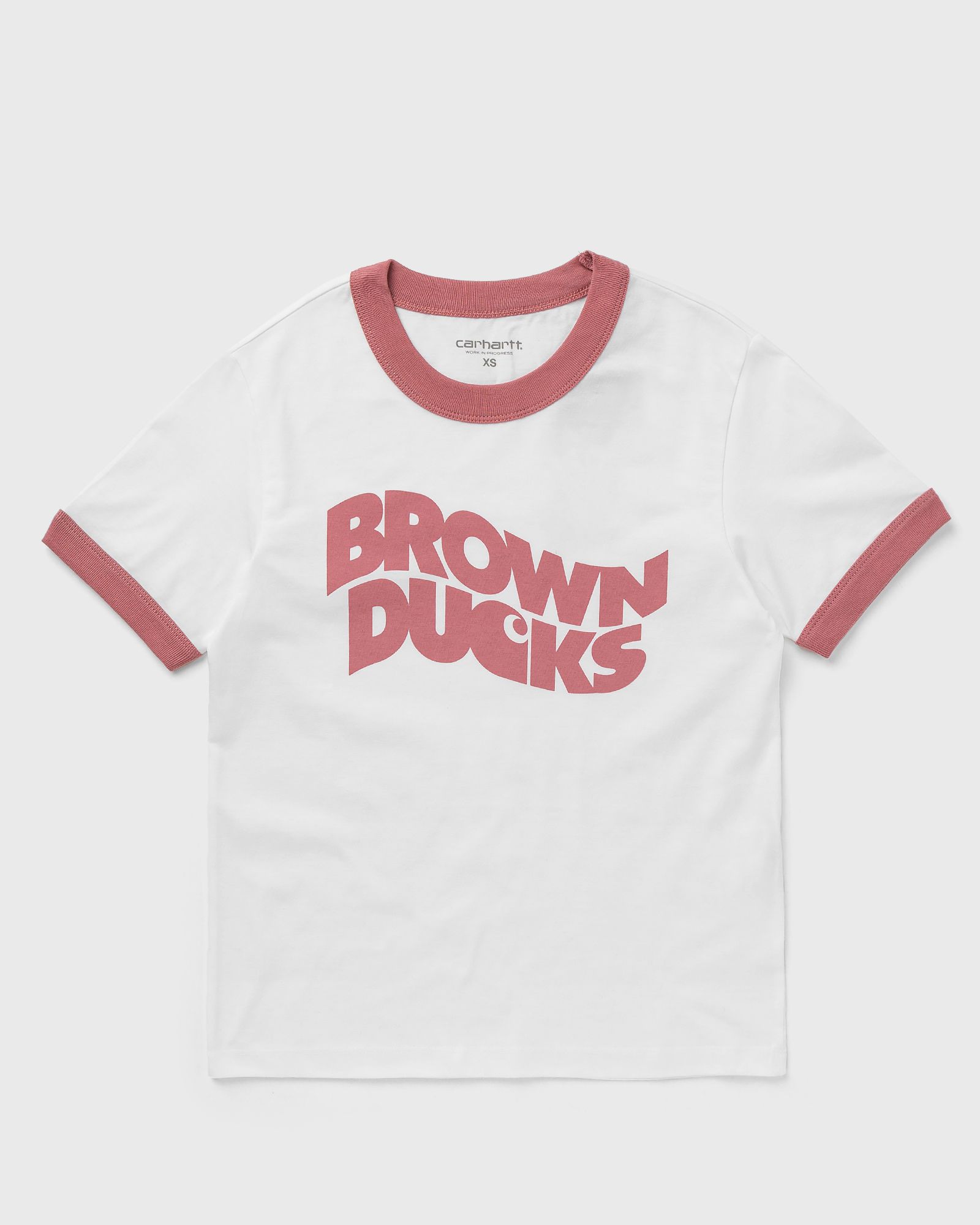 WMNS S/S Brown Ducks Ringer Tee