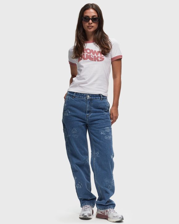 WMNS S/S Brown Ducks Ringer Tee