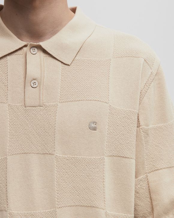 Carhartt WIP S/S Checker Polo Beige | BSTN Store