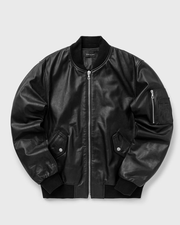 Leather Bogota Bomber - BLACK