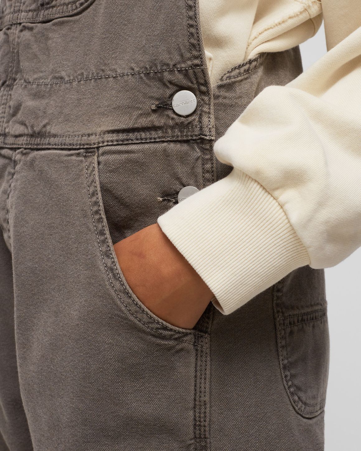 Carhartt WIP BIB OVERALL STRAIGHT - Ogrodniczki/szary