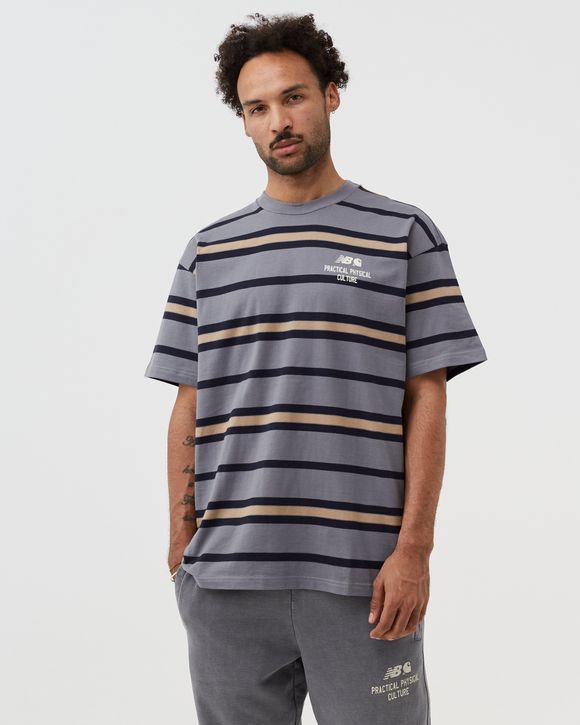 Carhartt WIP Carhartt x New Balance S/S Stripe T-Shirt Grey - Sculpture  Center Stripe, Shiver / White