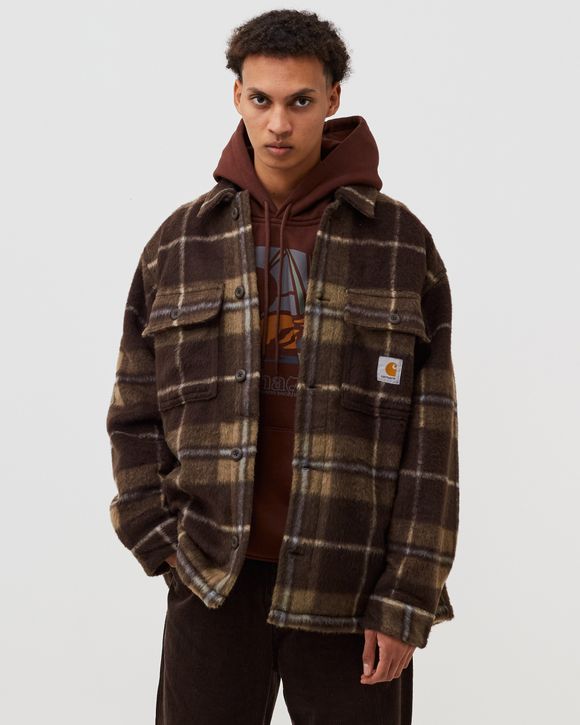 Carhartt WIP Manning Shirt Jac Brown - MANNING CHECK, DARK UMBER / LEATHER