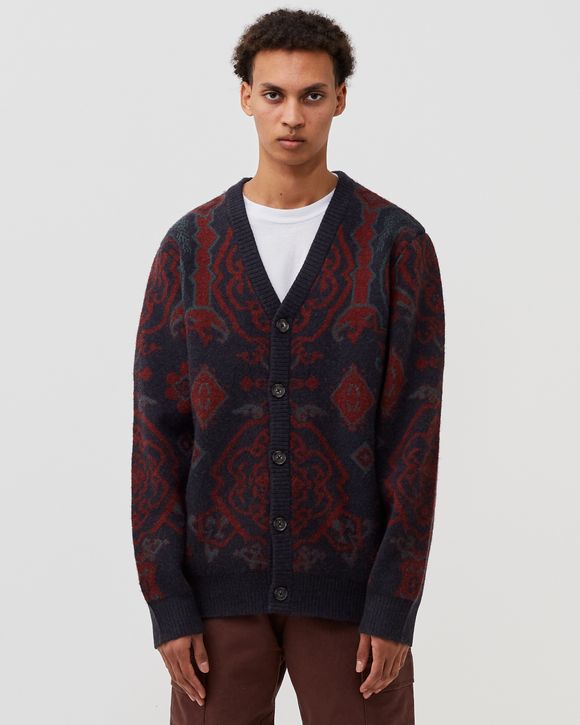 Carhartt WIP Verse Cardigan Blue VERSE JACQUARD DARK NAVY