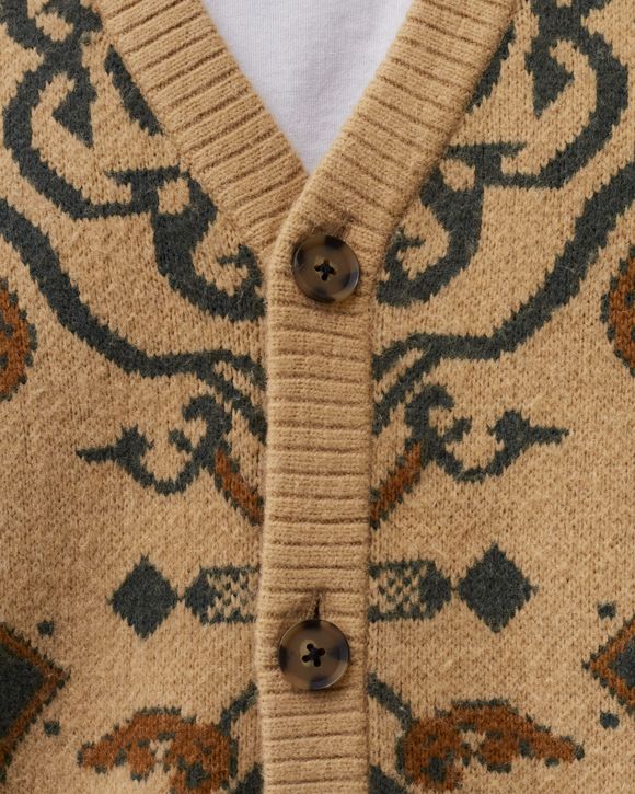 Carhartt WIP Verse Cardigan Brown - VERSE JACQUARD, DUSTY H BROWN