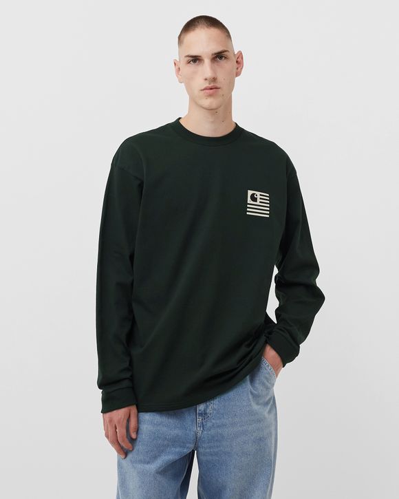 Carhartt WIP L/S Book State T-Shirt Green | BSTN Store