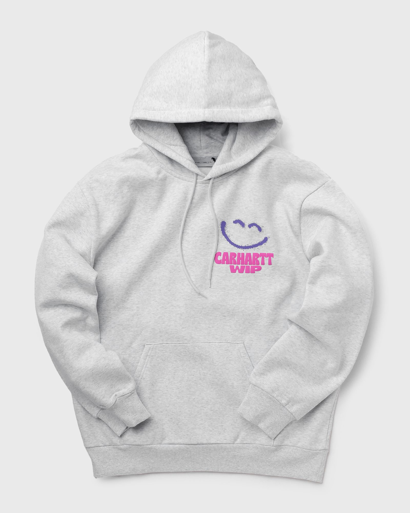Carhartt WIP Hooded Happy Script Sweat Grey | BSTN Store