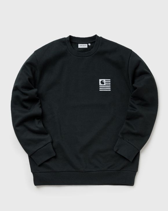 Carhartt WIP Label State Flag Sweat Black DARK CEDAR WHITE