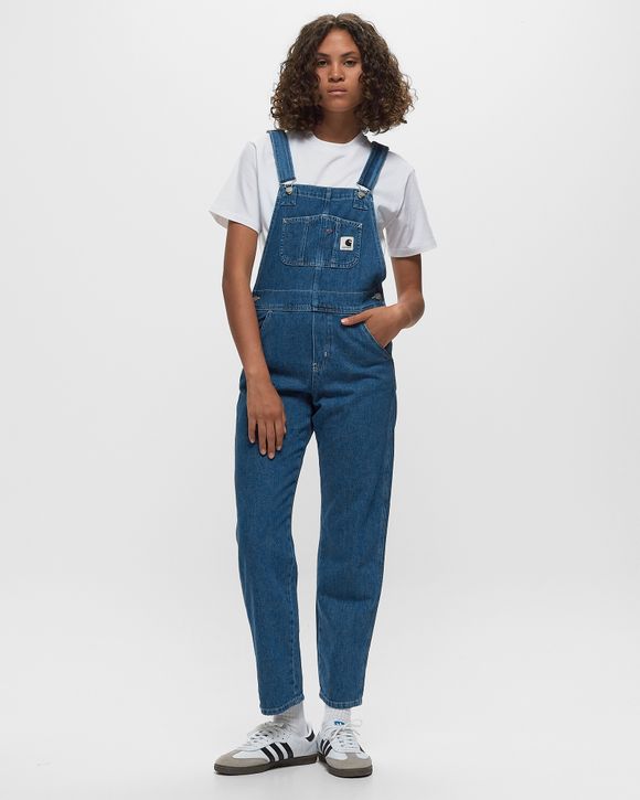  Carhartt Women's Petite Denim Double Front Bib Overalls,  Midnight Sky, Extra Small Short : Clothing, Shoes & Jewelry