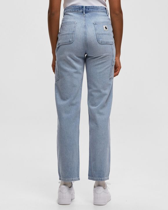Carhartt WIP WMNS Pierce Pant Straight Blue - Blue light stone washed
