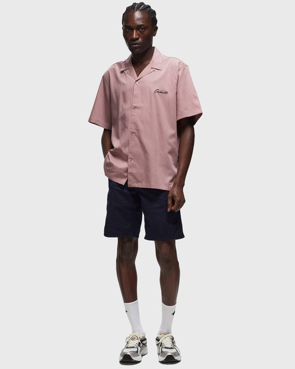 大人気★CARHARTT★S/S DELRAY SHIRT シャツ(GLASSY PINK/追跡O) Carhartt WIP – S/S Delray Shirt Glassy Pink/Black