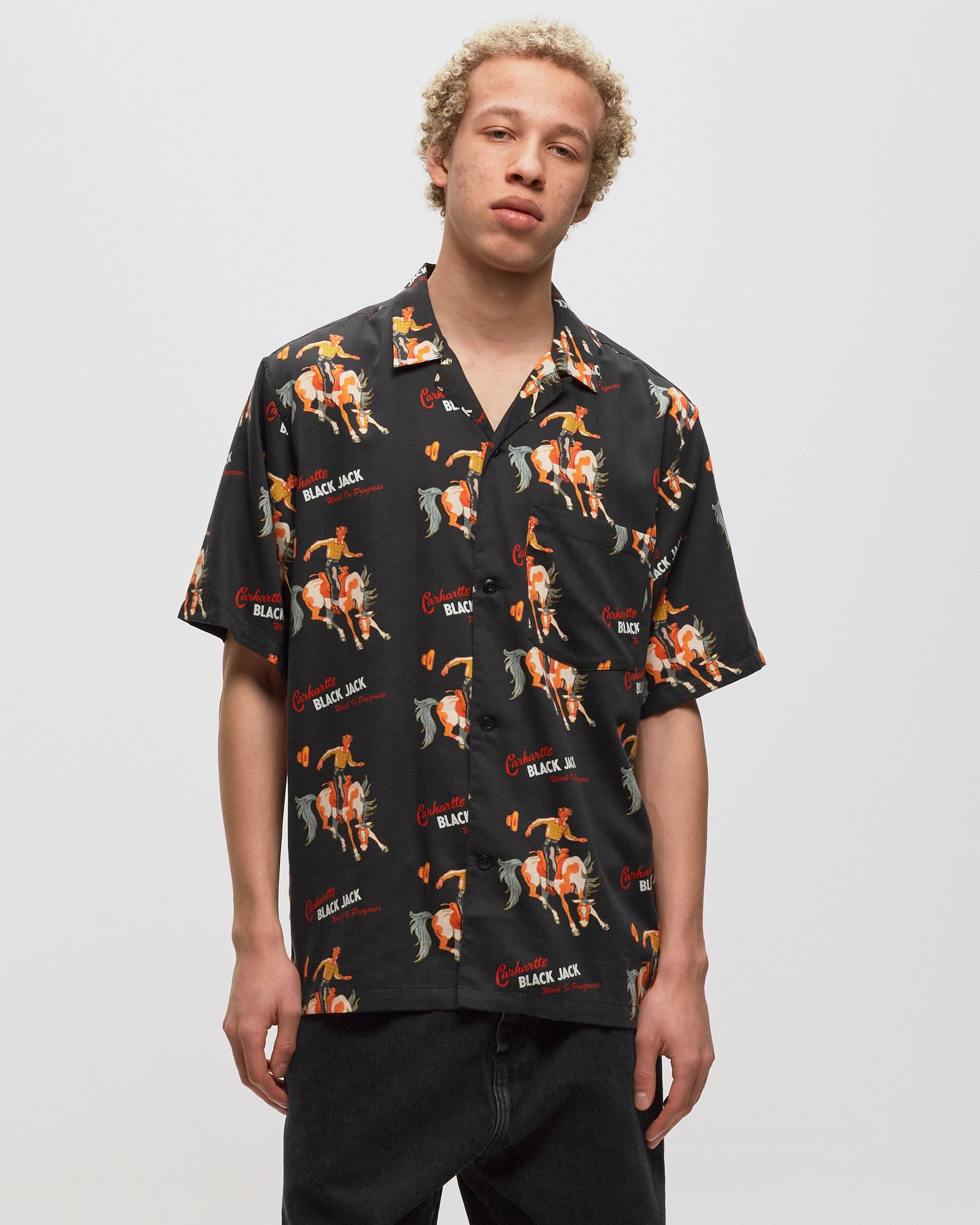 Carhartt WIP Shortsleeve Black Jack Shirt Black | BSTN Store