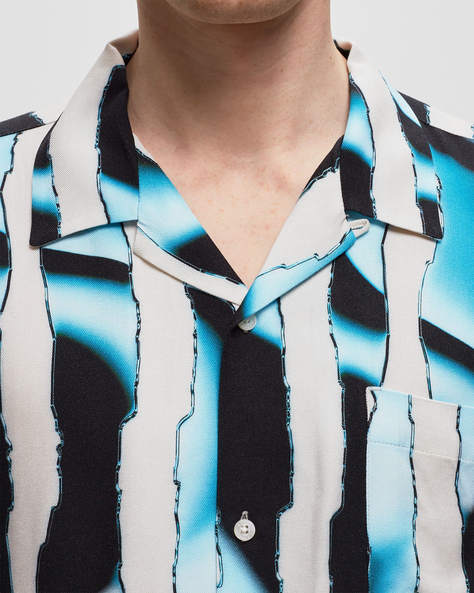 Multidimensional Stripes Shirt Shortsleeve