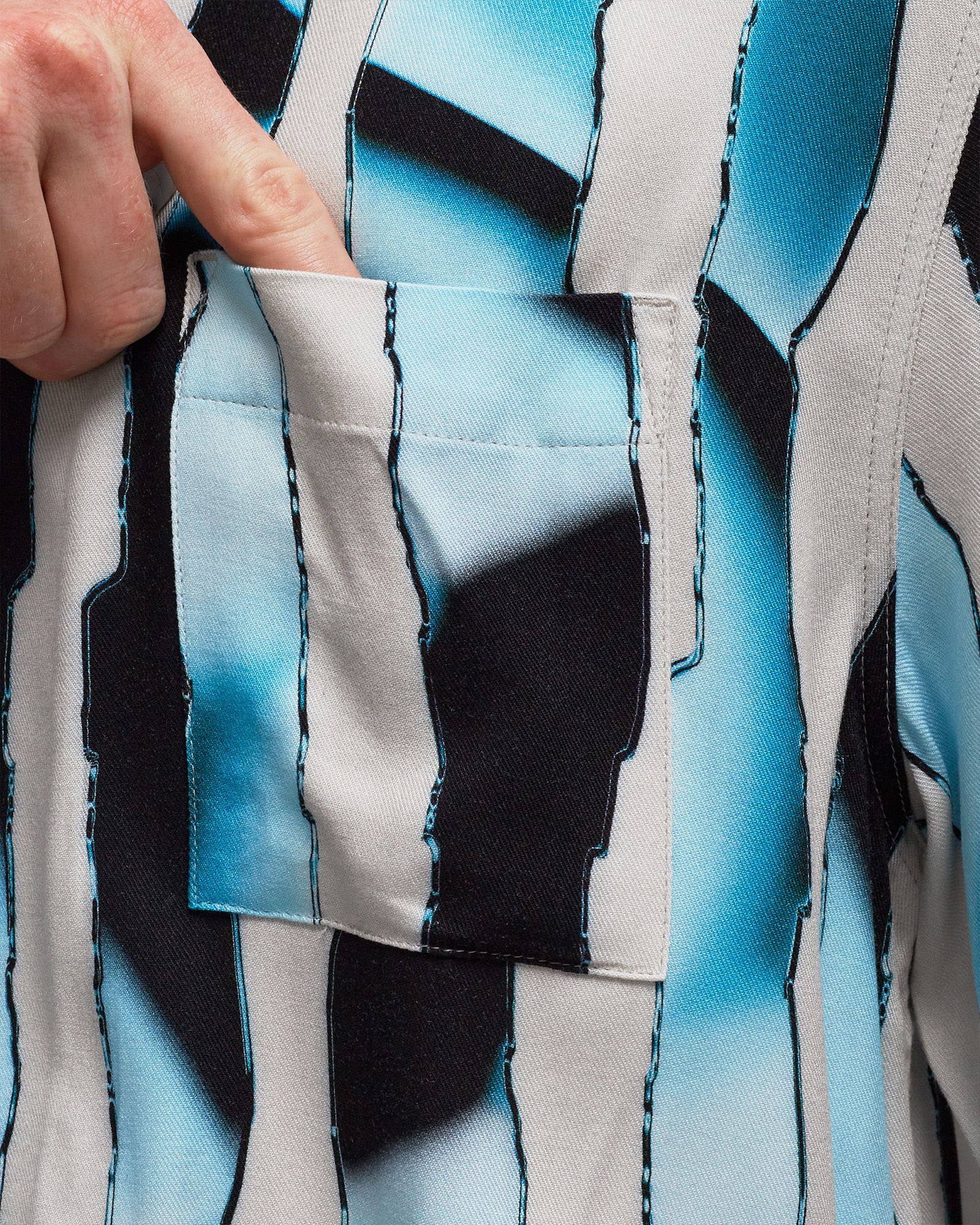 Multidimensional Stripes Shirt Shortsleeve