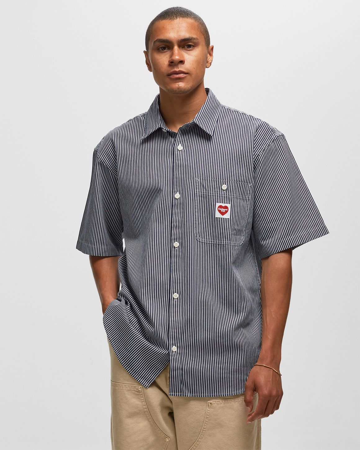 Carhartt Terrell Shirt シャツ　M Carhartt WIP S/S Terrell Shirt Blue | BSTN Store