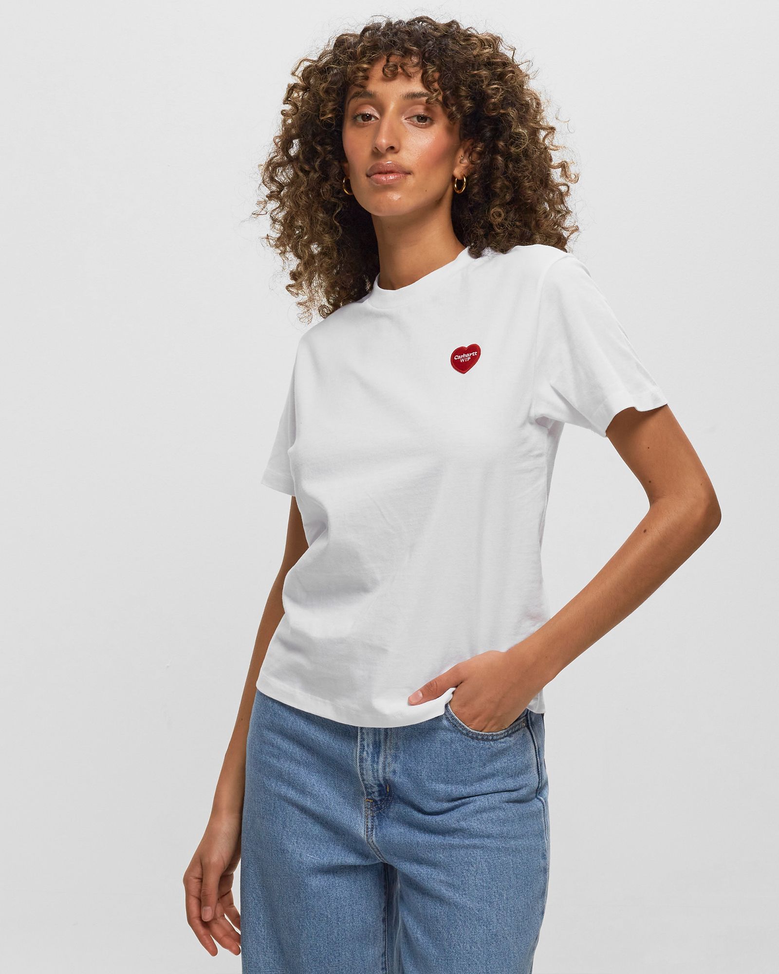 WMNS S/S Double Heart Tee