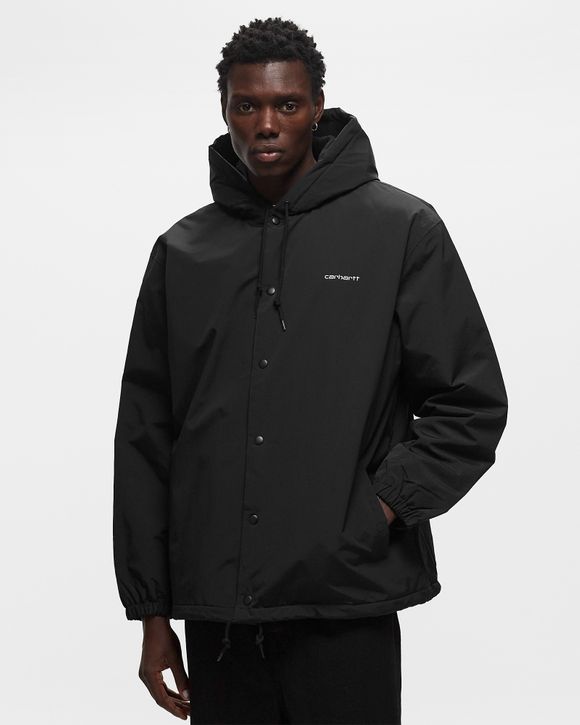 Carhartt WIP Hooded Coach Jacket Black - Black / White