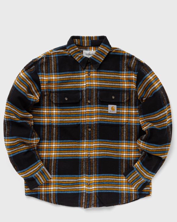 Carhartt WIP L/S Hawkins Shirt Black/Orange | BSTN Store