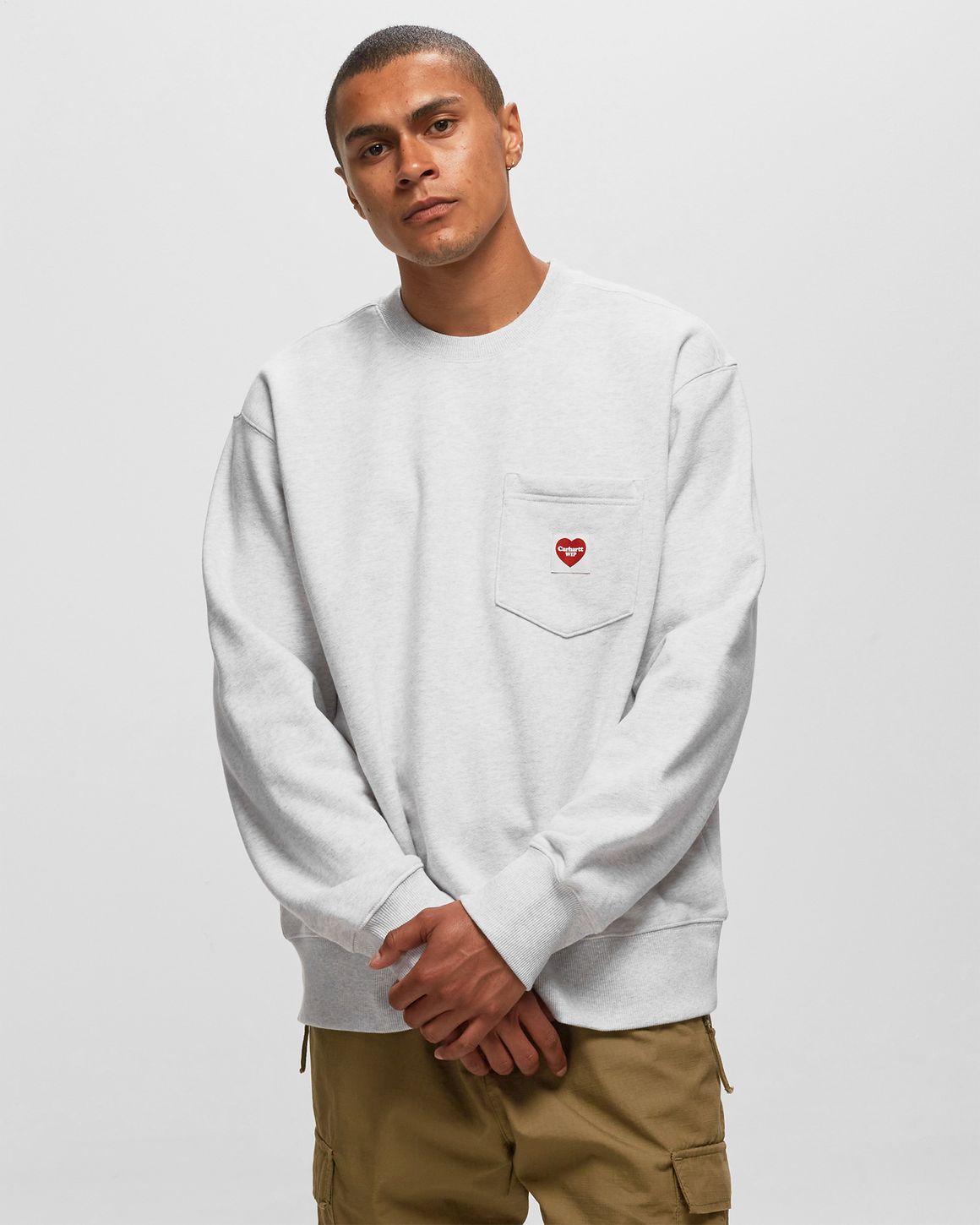 Carhartt WIP Heart Pocket Sweat Grey | BSTN Store