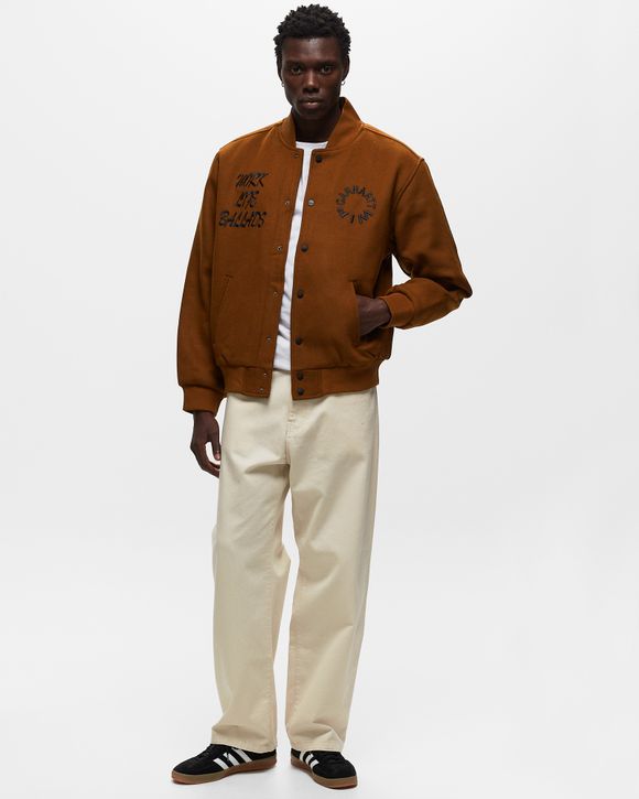 Carhartt WIP Work Varsity Bomber Brown - DEEP H BROWN