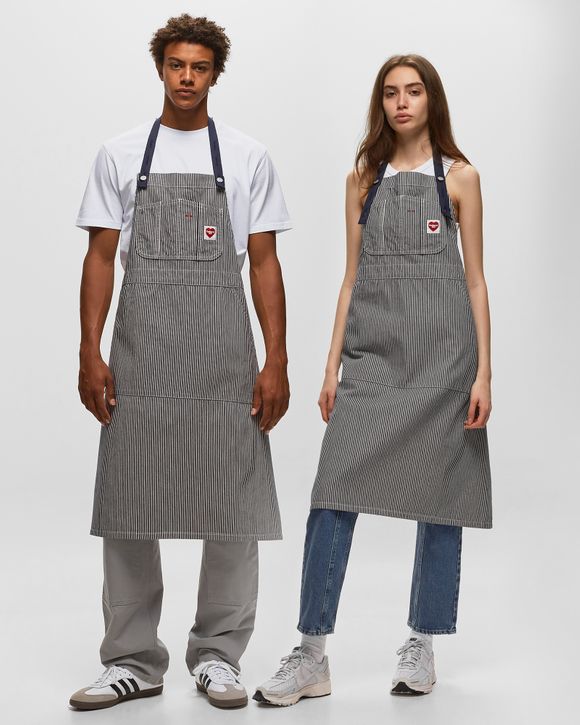 Carhartt WIP Terrell Apron Blue/White - DARK NAVY / WAX RINSED