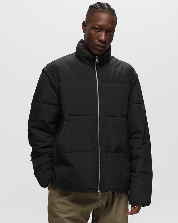 Puffer jacket removable sleeves sale