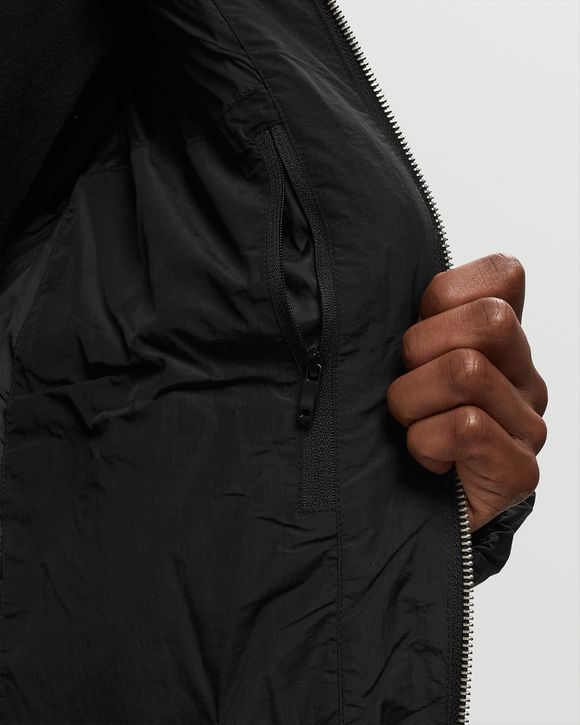 Detachable Sleeve Hooded Puffer Jacket in Black - Men