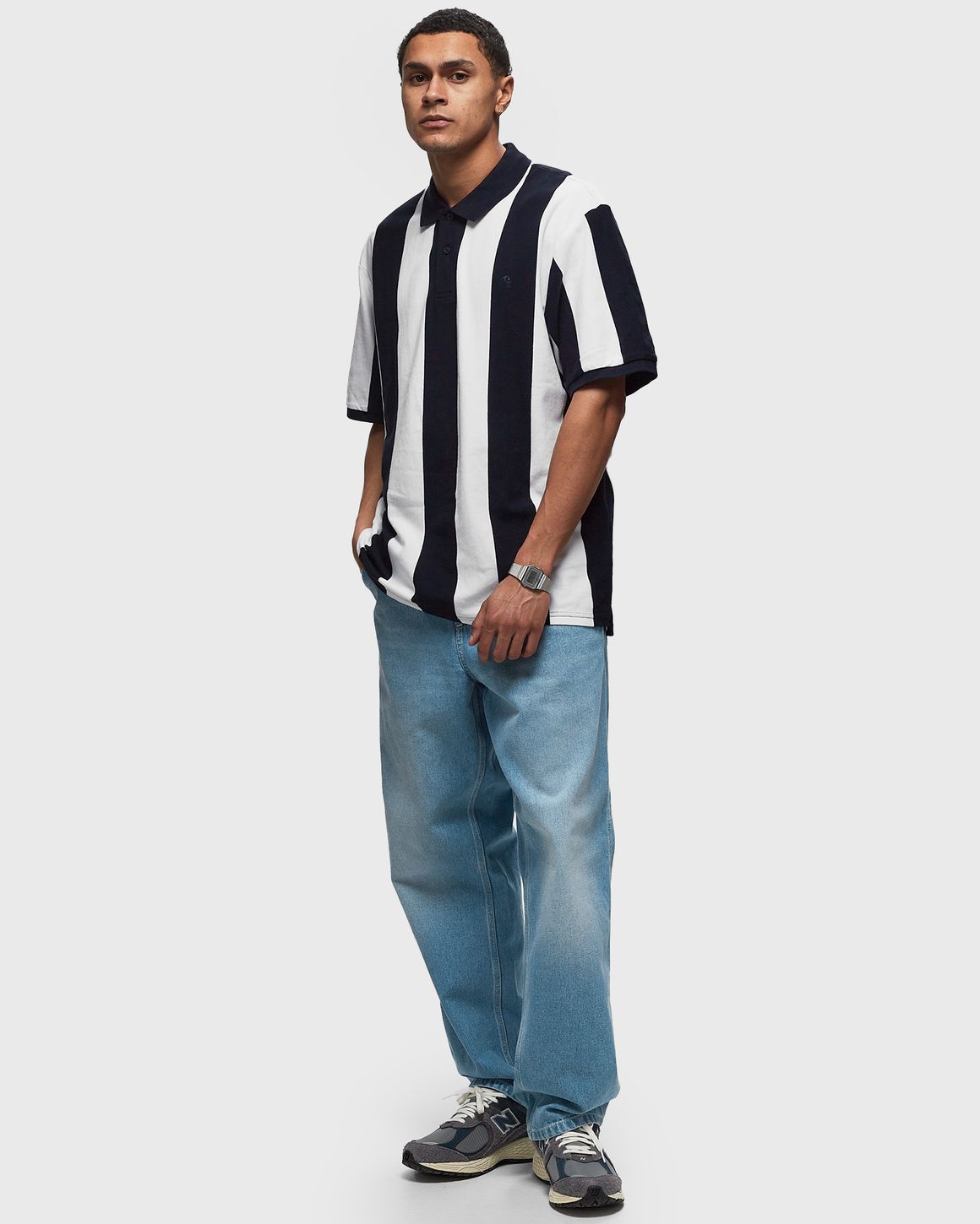 ★Carhartt★ヒントン ポロ Carhartt WIP S/S Hinton Polo Blue/White | BSTN Store