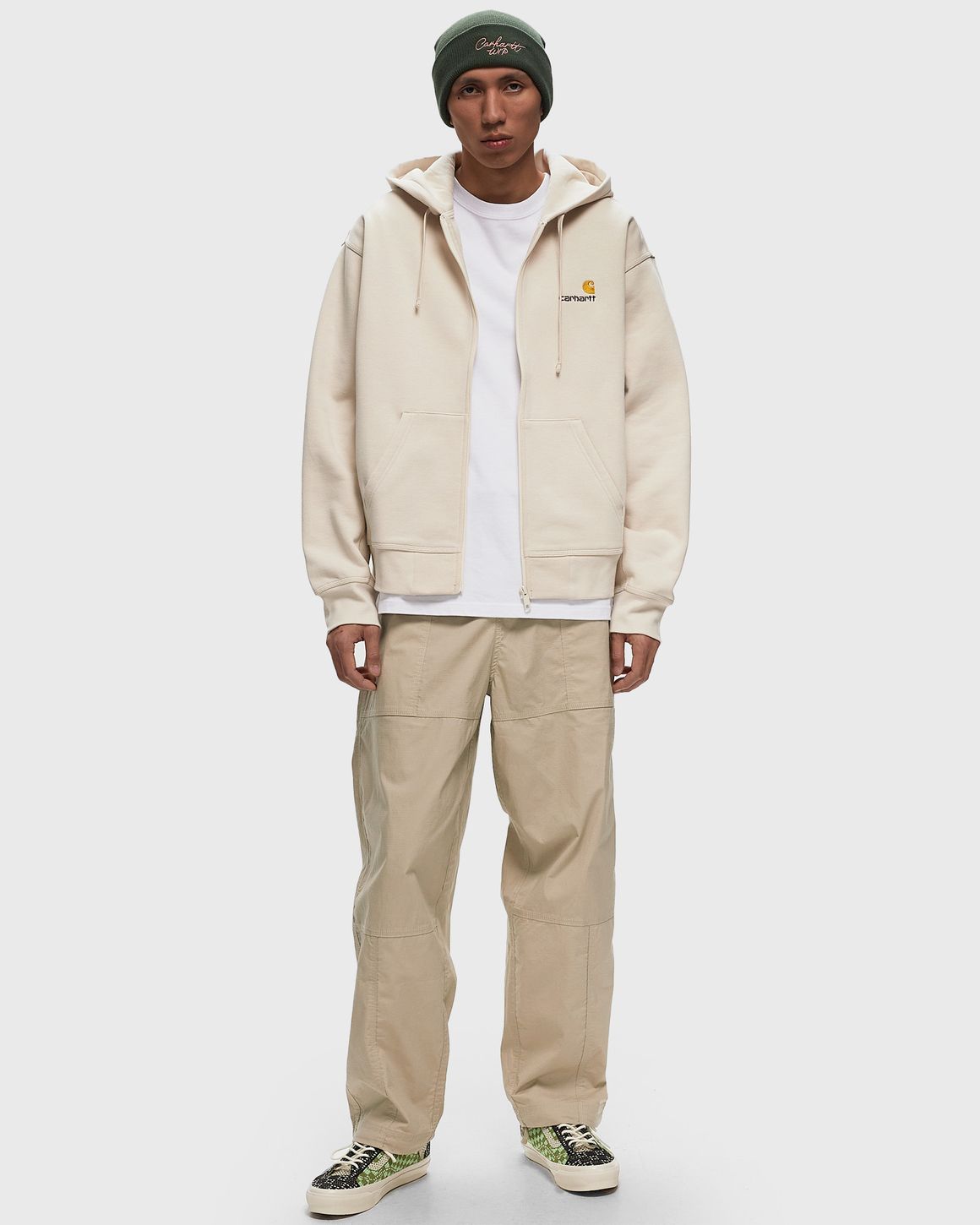 パーカー・フーディ Carhartt SS25 'American Script' hoodie (I033063 2M1XX) Carhartt WIP Hooded American Script Jacket Beige | BSTN Store