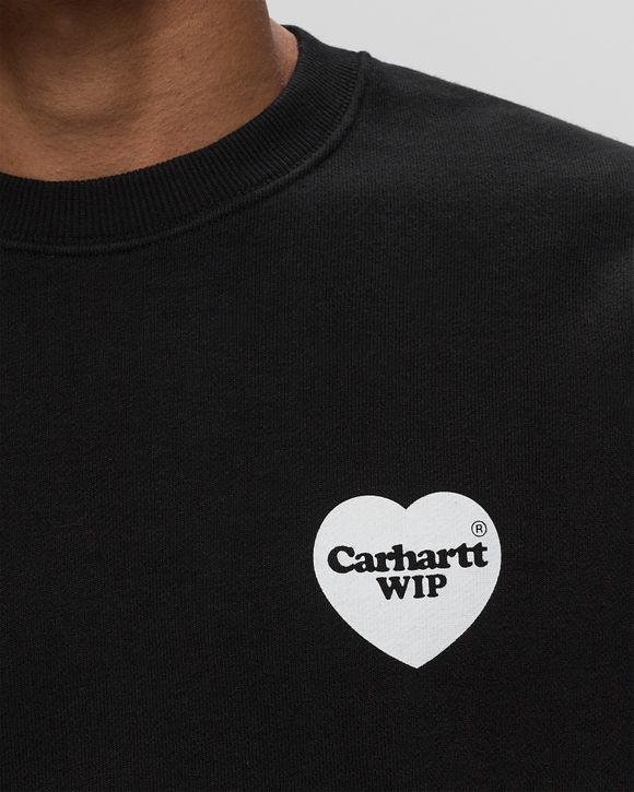 Carhartt WIP Heart Bandana Sweat Black - BLACK / WHITE STONE WASHED