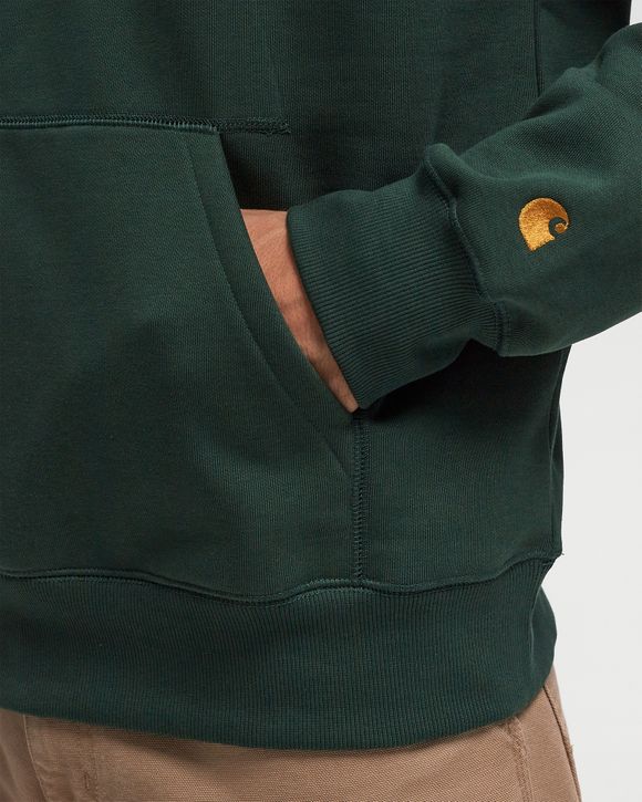 【送料&関税込】Carhartt Hooded Chase Sweat Dark Green CARHARTT WIP HOODED CHASE SWEATSHIRT DISCOVERY GREEN L NWT