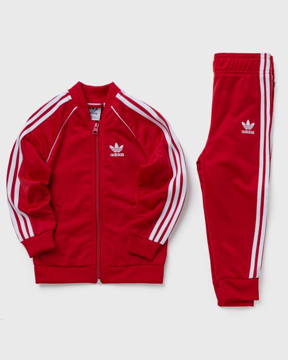 Jd red adidas clearance tracksuit