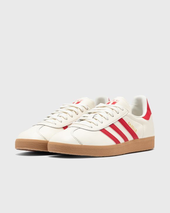 adidas gazelle white and red