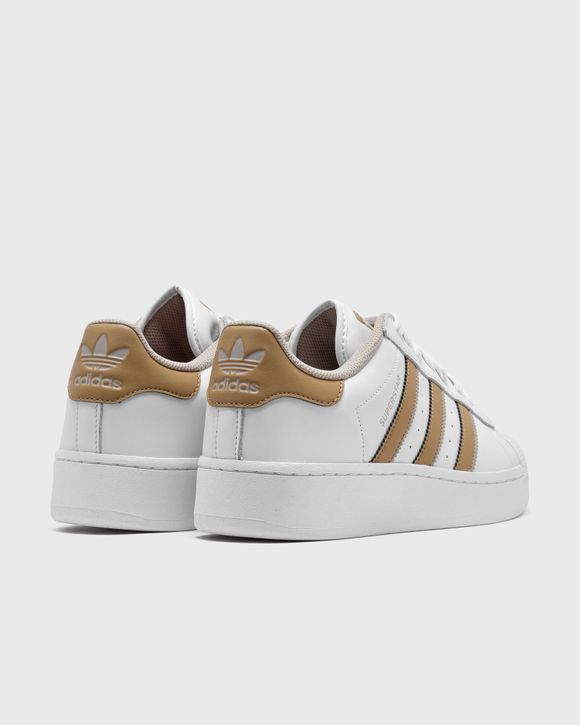 Adidas superstar white khaki best sale